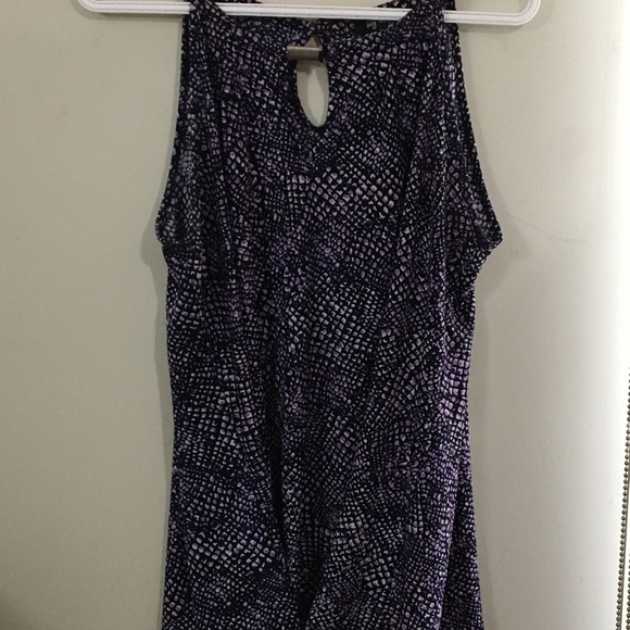 Purple Patterned Women's Tank Top - Picture 2 of 4